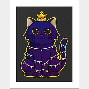 Christmas Cat Posters and Art